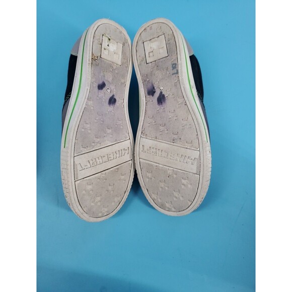 Minecraft Boy's Canvas Shoe Sz 2 Slip On Green Black - Picture 13 of 13
